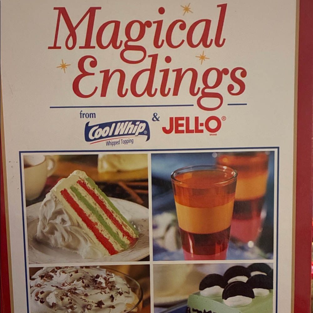 Vintage Magical Endings Cool Whip & Jello Recipe Book Cookbook